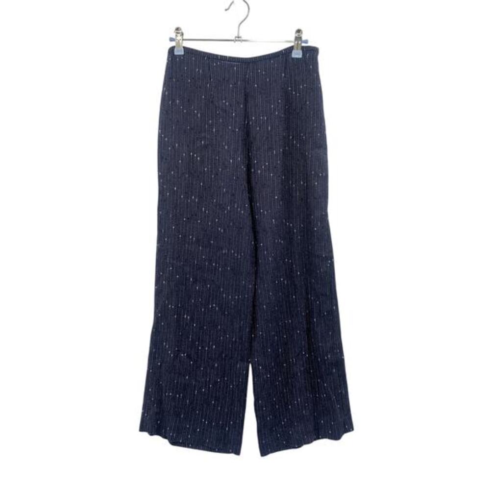 Staud vintage navy striped wide leg pants